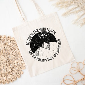 ACOTAR Velaris Tote Bag Night Court of Thorns & Roses To The Stars Who Listen Sarah J Maas Feyre Rhysand Eco Friendly Compostable