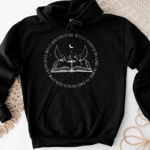 SJM Universe Character Hoodie Throne of Glass, ACOTAR Crescent City SJM Licensed Classic Unisex Pullover Jumper