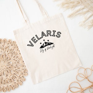 ACOTAR Velaris Tote Bag Night Court of Thorns & Roses Sarah J Maas Feyre Rhysand Eco Friendly Compostable