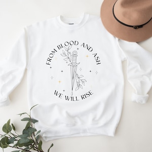 From Blood and Ash Sweatshirt FBAA Jumper From Blood and Ash We Rise Jennifer L Poppy Hawke Prince Casteel Unisex Oversized Crewneck