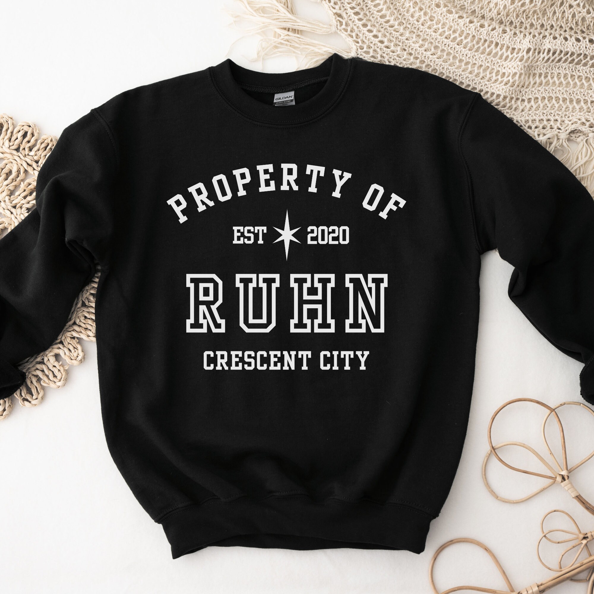 Crescent City Property Of Ruhn Danaan Collegiate Sweatshirt Maasiverse Crown Prince Valbaran Merch Classic Unisex Crewneck Sweatshirt