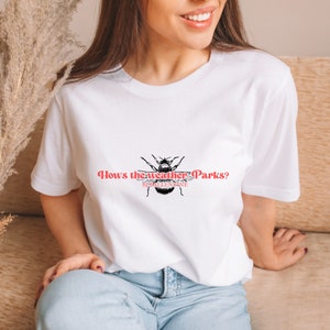How’s the weather Parks? Magnolia Parks BJ Ballentine Classic Fit White Unisex Crewneck T-shirt