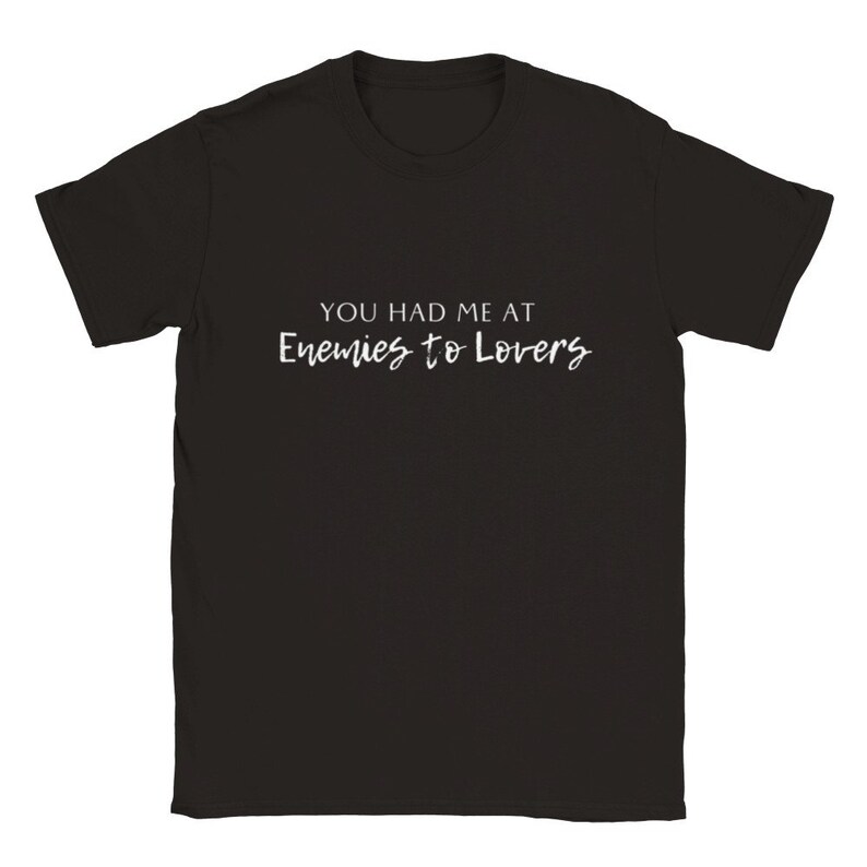 Bookish Trope Enemies to Lovers Avid Reader Book Lover Gift Romance Fantasy Reader Black Unisex Oversized Crewneck T-shirt image 2