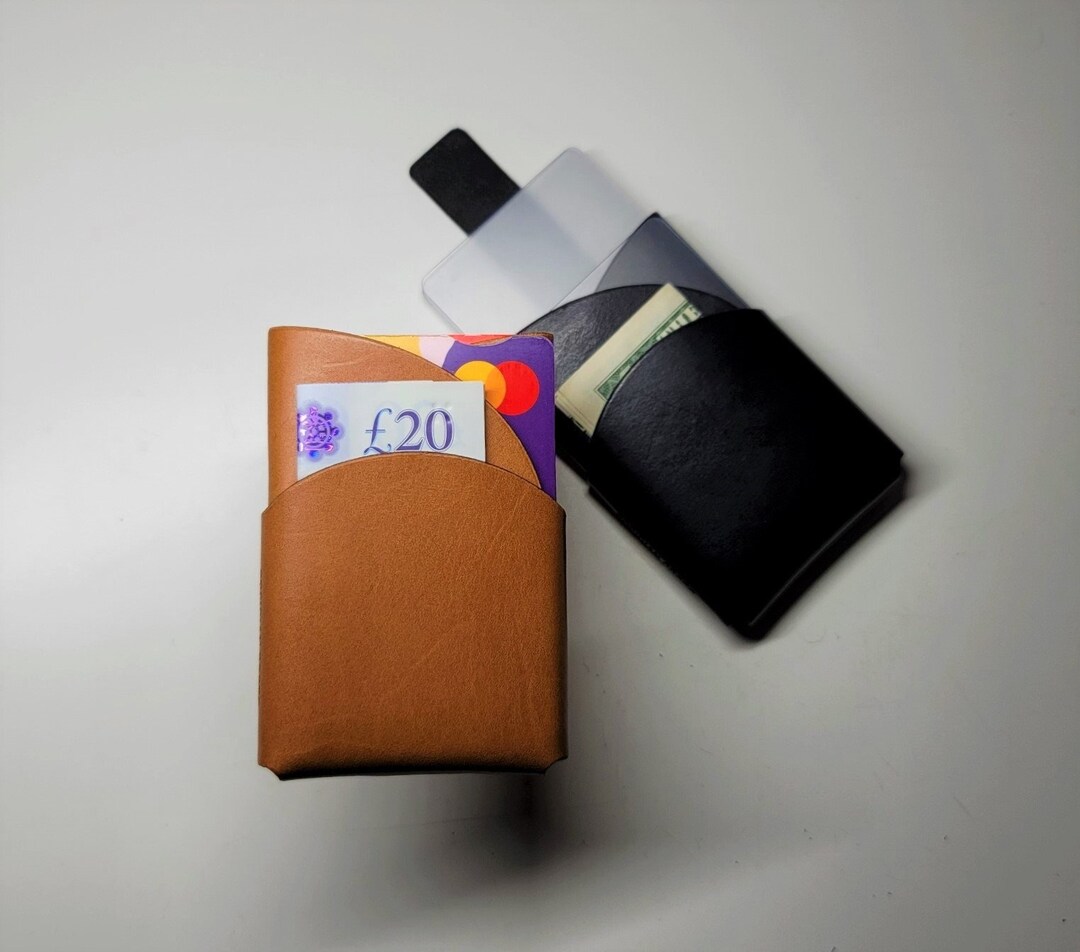 Minimalist EDC Leather Card Holder Wallet Stitchless