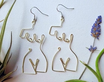 Gorgeous lady 'boobie' body earrings, dangling earrings for women, handmade jewelry, gift for her, unique women body earrings for wife