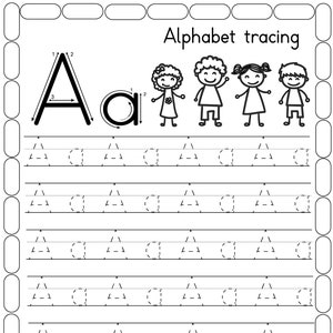 Alphabet tracing/26 Printable Uppercase Alphabet Tracing Worksheets. Preschool-Kindergarten Handwriting.