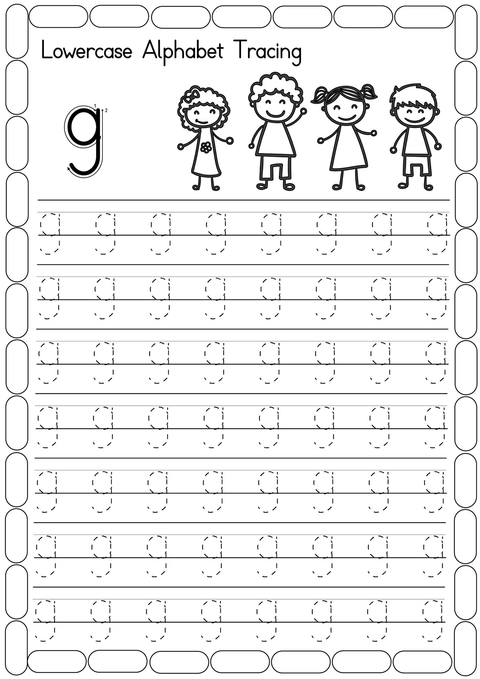 Alphabet Tracing/26 Printable Lower Case Alphabet Tracing Worksheets ...
