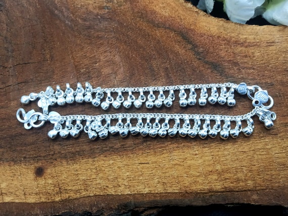 Baby Silver Bell Anklet Baby Sterling Silver Bell Anklet Silver