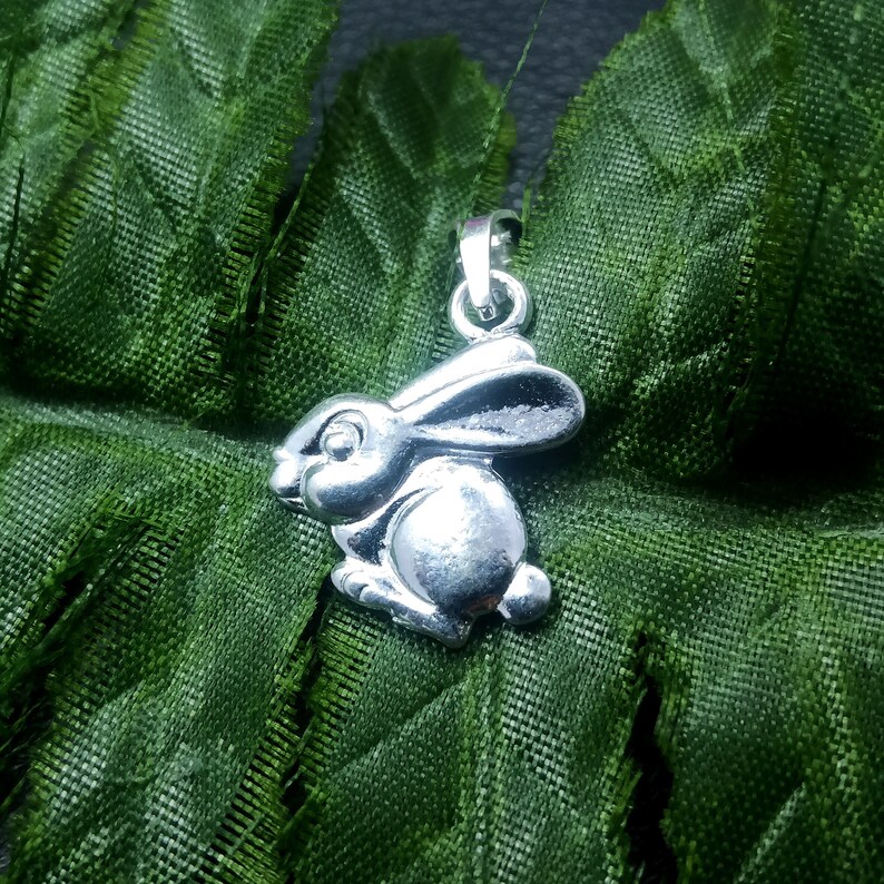 Little Rabbit Pendant Necklace, Rabbit Locket, Dainty Bunny Necklace