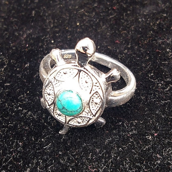 Sea Turtle Design Blue Fire Opal Ring Genuine 925 Sterling Silver Finger  Rings For Women Fine Jewelry | Wish