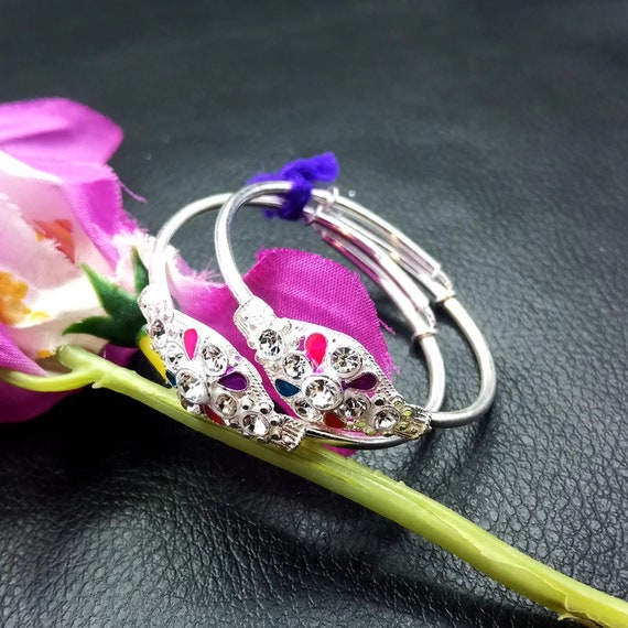 Silver Baby Bangle Christening Bangle Bracelet Infant Cuff Etsy