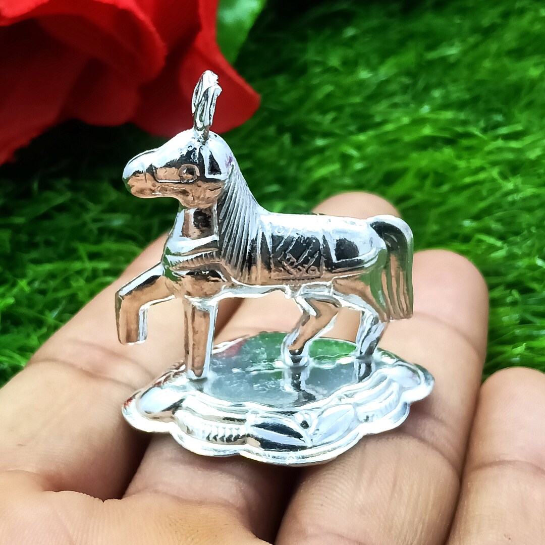 Decorative Silver Horse Figurine Silver Horse Statue Handmade Etsy