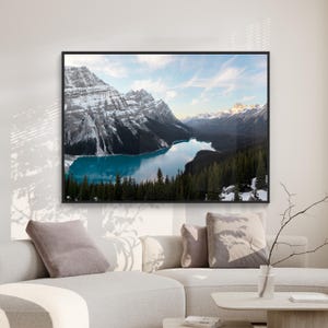 Peyto Lake Landscape Digital Print, Download Banff Photography, Printable Canadian Mountain Wall Art