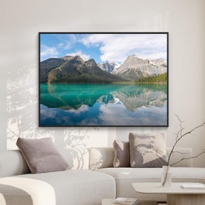 Emerald Lake Landscape Photography / Printable Nature Wall Art / Canadian Rockies Digital Print / British Columbia Canada Download
