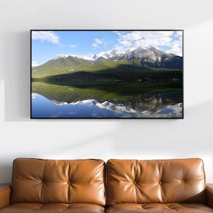 Mountain Panorama Printable, Panoramic Wall Art, Jasper National Park, Download Long Landscape, Alberta Digital Print