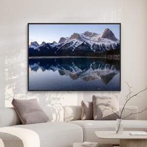 Alberta Mountain Digital Print, Canadian Rockies, Nature Landscape Download, Printable Canmore Photography Wall Art