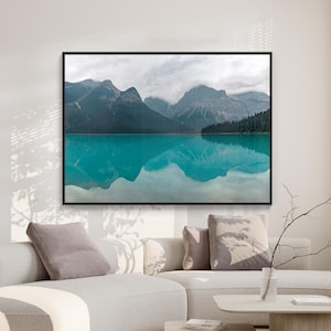 Emerald Lake Digital Print, Download Canadian Landscape Photography, Printable Mountain Wall Art