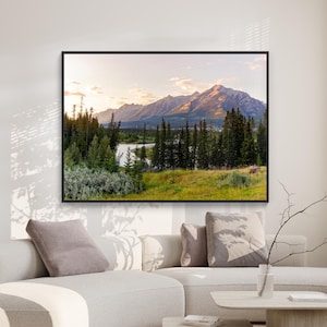 Printable Canada Mountain Wall Art, Landscape Photography Digital Print, Alberta Photo Download