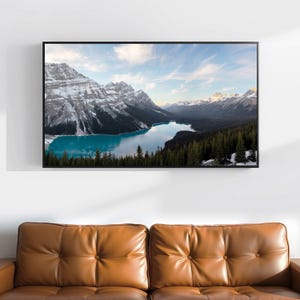 Peyto Lake Panorama Digital Print, Download Canadian Landscape, Printable Panoramic Wall Art