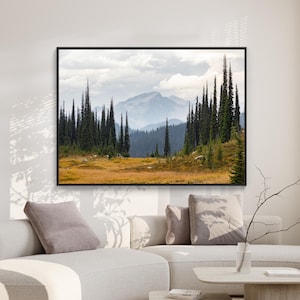 Rocky Mountain Digital Print, Nature Photo Download, Printable Rustic Home Décor, Revelstoke National Park, British Columbia Canada Wall Art