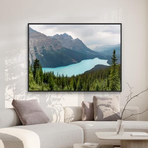 Peyto Lake Printable Wall Art, Digital Download, Banff Landscape Print, Nature Photography, Icefields Parkway, Alberta Mountain Wall Art