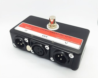 XLR AB Switch Pedal 1F/2M With Phantom Powered Leds - Popless