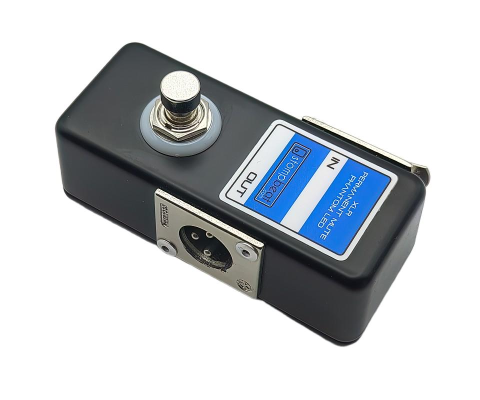 Compact XLR Permanent Mute Foot Switch With Phantom Powered LED