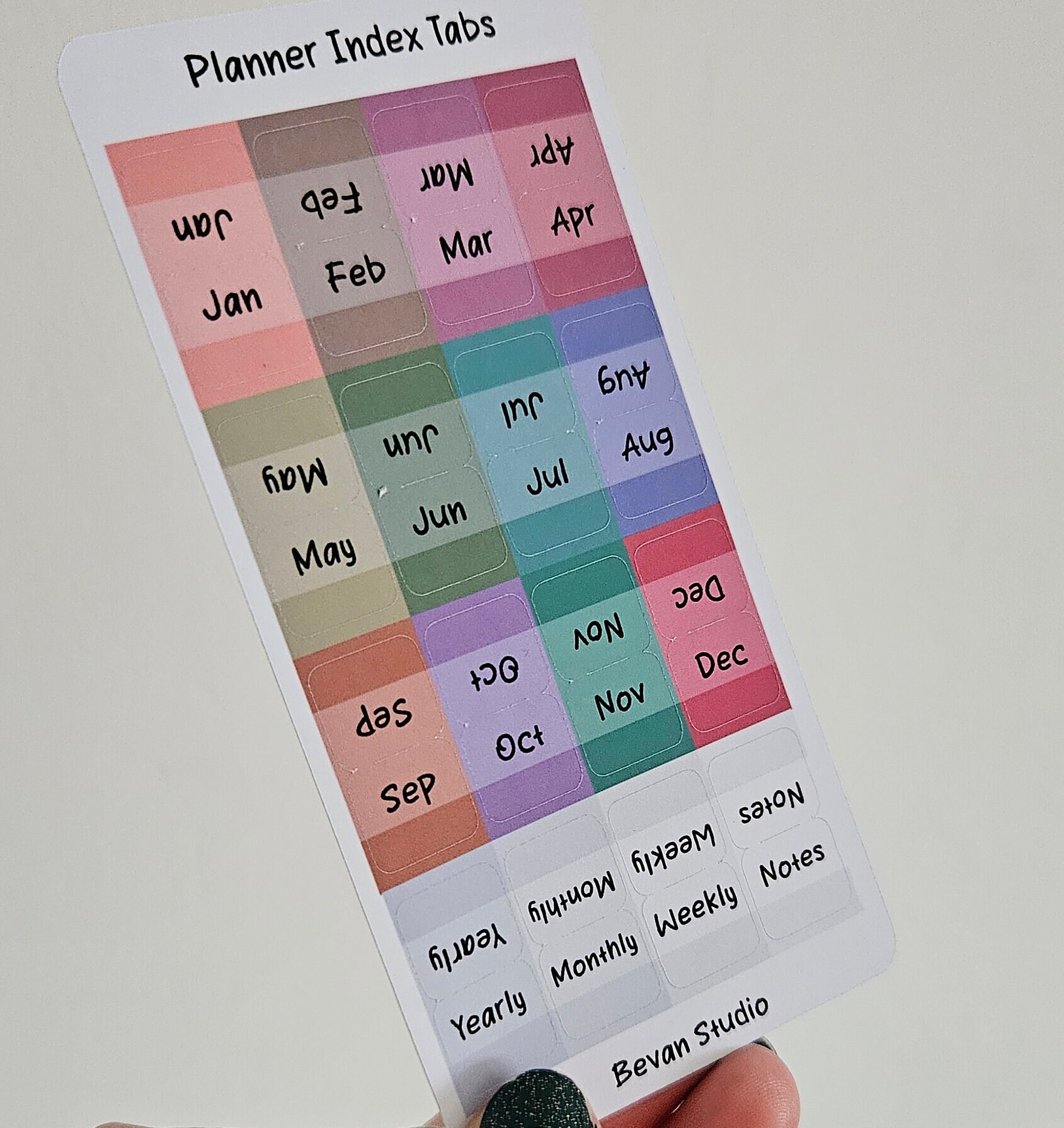 Hobonichi Colours Cute Planner Tab Index Stickers Sheet Etsy