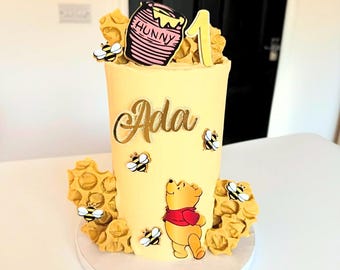 Winnie Pooh Bear Cake Charm Topper Set