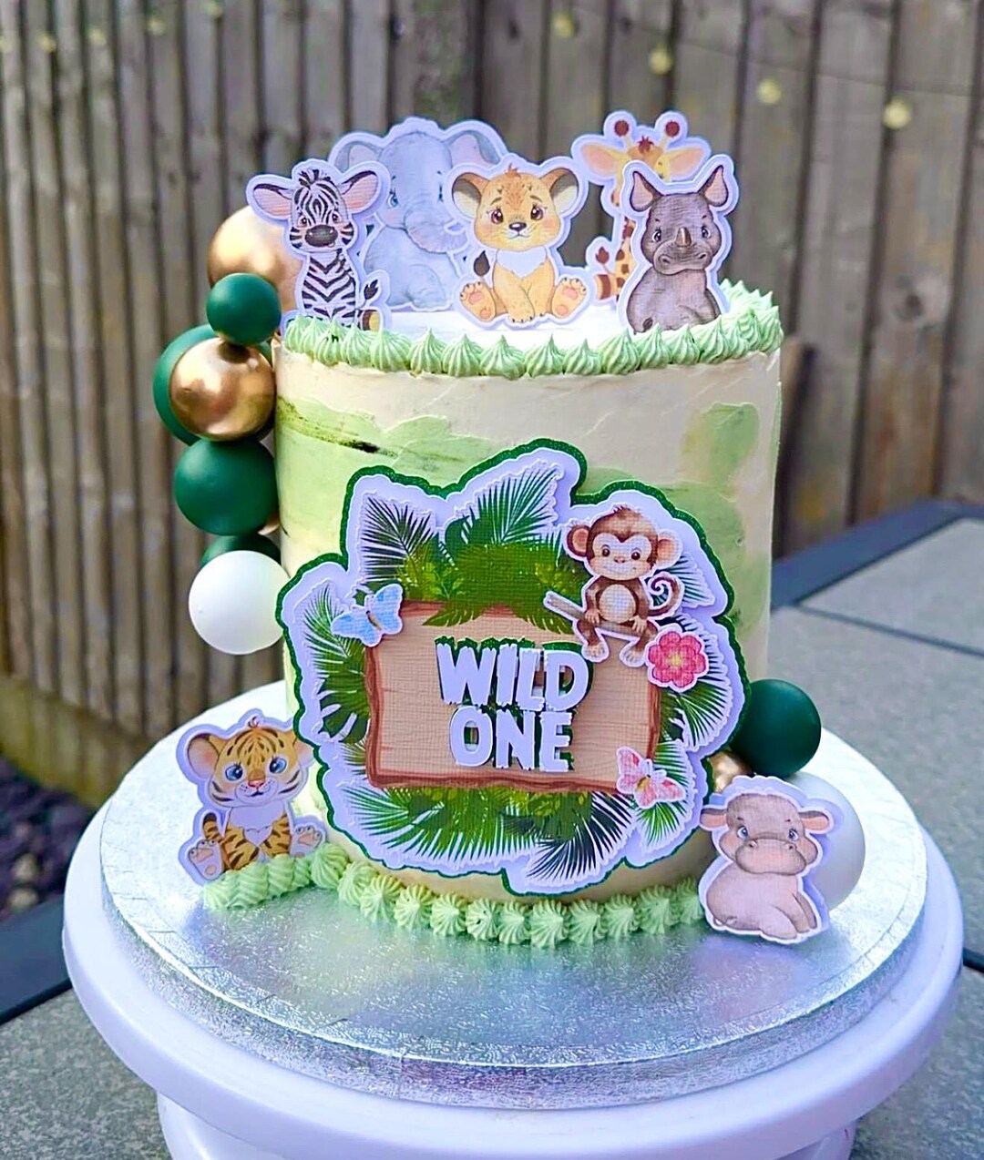 Wild One Animals Cake Topper Set: Jungle Safari Theme - Etsy