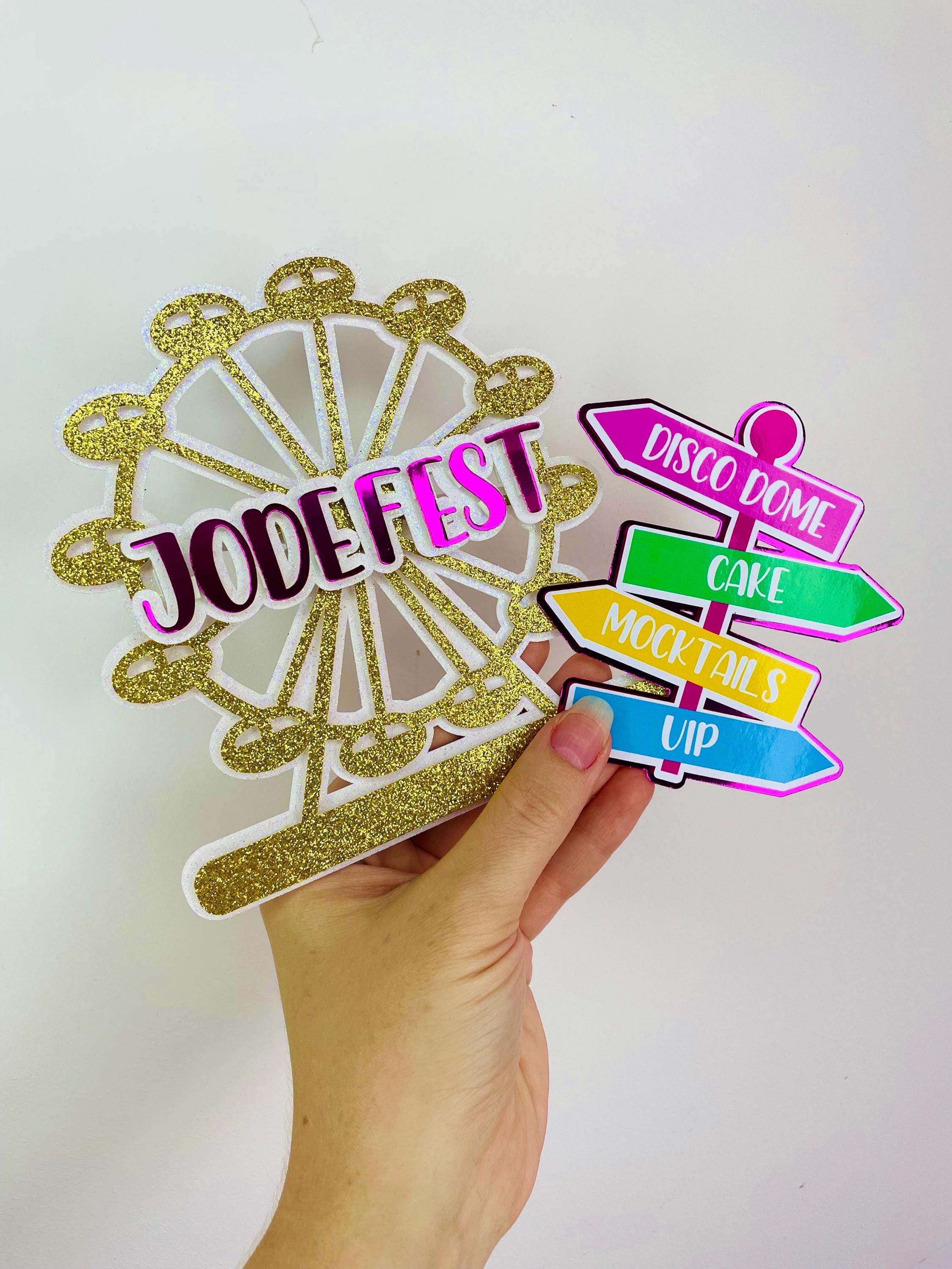 Festival Ferris Wheel Themed Personalised Cake Topper Set | Festival ...