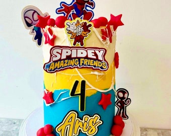 Ensemble de décorations pour gâteau inspirées de Spidey Amazing Friends