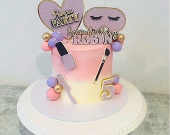 Pamper Party Spa Cake Topper Set, Spa Theme Birthday, Girls Cake Decorations
