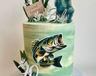 Carp Fishing Personalised Cake Topper Set