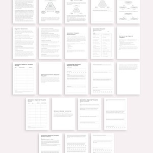Challenging Automatic Negative Thoughts, 22 Page CBT Journal Printable, Mental Health Workbook, Self Help Tool, Instant Download PDF image 5