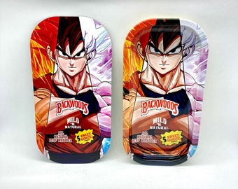 Premium Rolling Tray Ashtray Magnetic Lid Dragon Ball Z Goku W Matching Grinder Premium Rolling Tray Ashtray Magnetic Lid Dragon Ball Z Goku W Matching Grinder