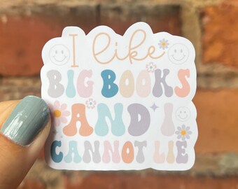Aufkleber Sticker wasserfest i like big books and i cannot lie Bücherwurm Leseratte Buchliebe Wasserflasche Laptop Scrapbook Bullet Journal