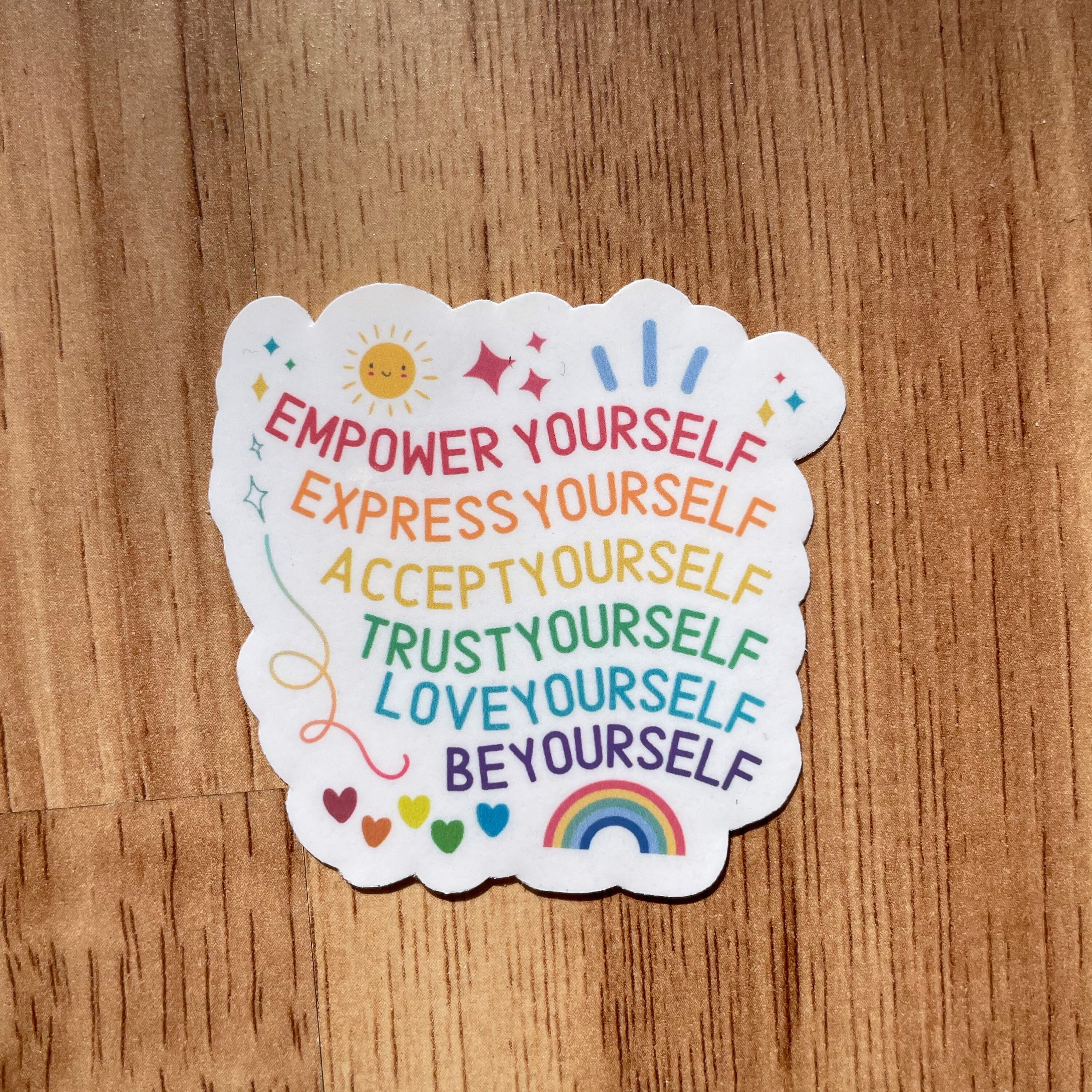 Sticker LGBTQ Pride Rainbow Statement Be Yourself Love is Love Accept ...