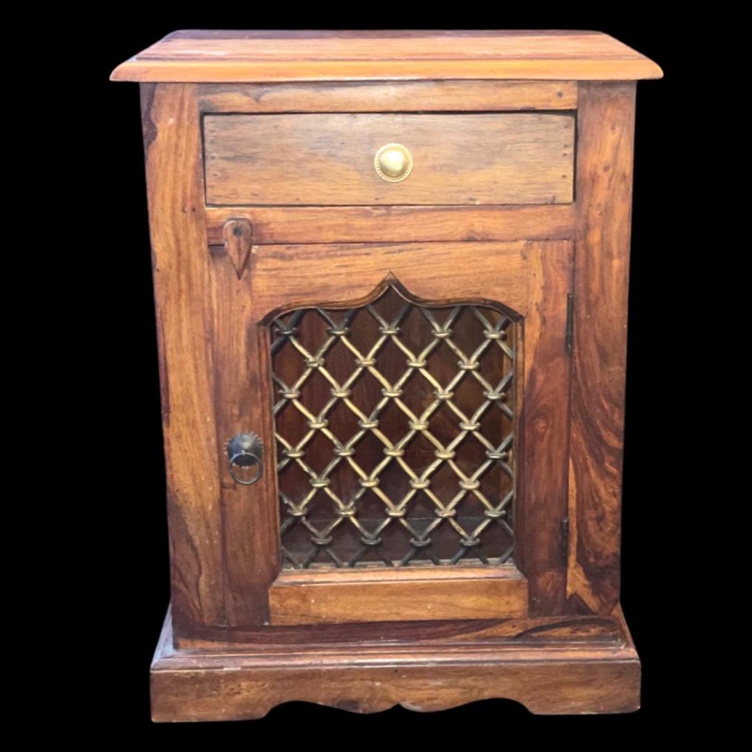 Vintage Sheesham Wood Side Table - Etsy