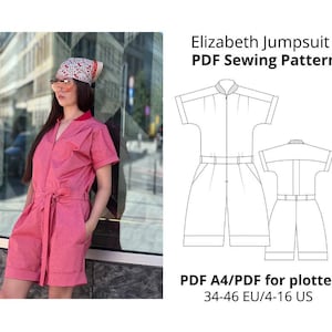 Jumpsuit for women PDF Sewing Pattern / Instant Download