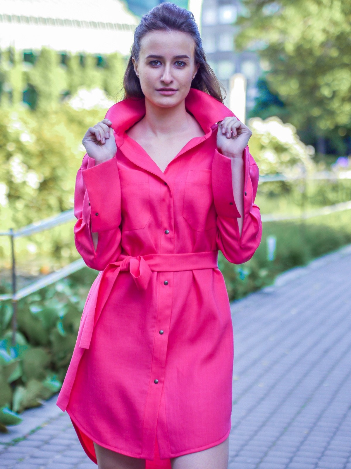 Shirt Dress PDF Sewing Pattern/ Instant Download Etsy