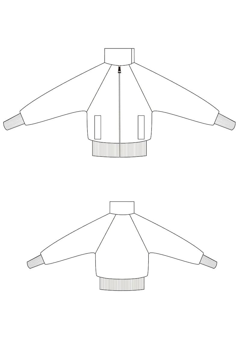 Bomber Jacket Sewing Pattern / Instant Download Etsy