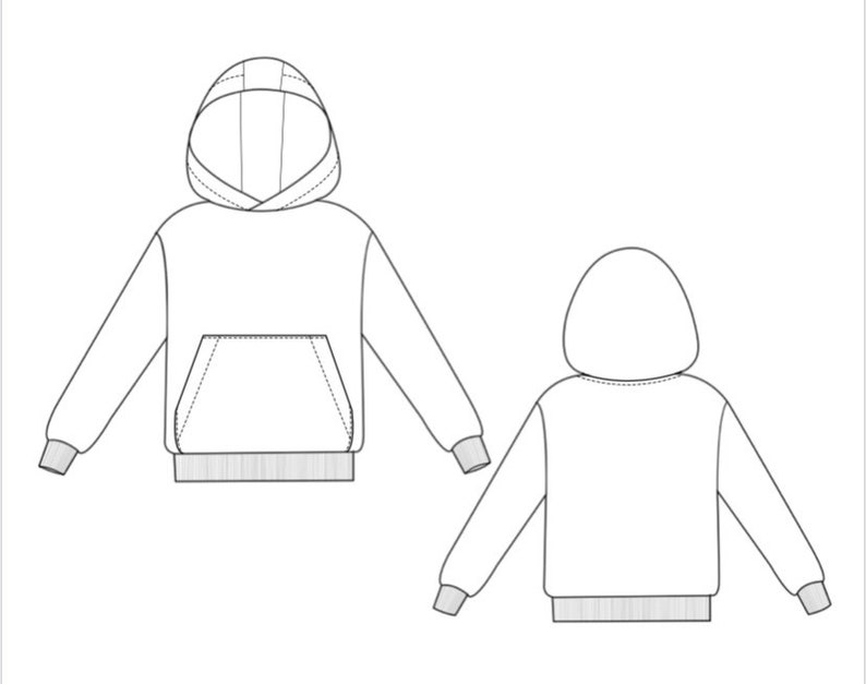 Kids Hoodie PDF Sewing Pattern - Etsy