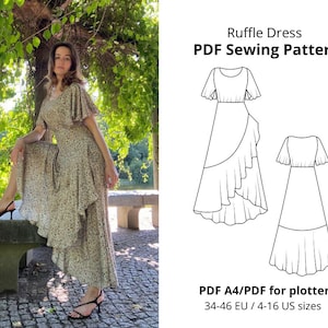 Floral Dress PDF Sewing Pattern/ Instant Download