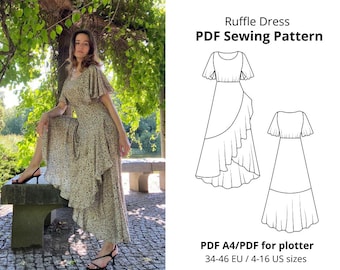 Floral Dress PDF Sewing Pattern/ Instant Download