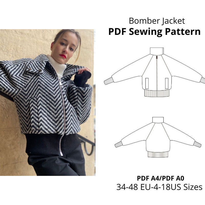 Bomber Jacket Pattern Etsy