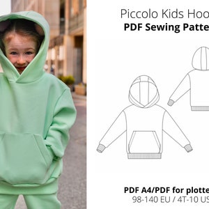 Kids Hoodie PDF Sewing Pattern / Instant Download