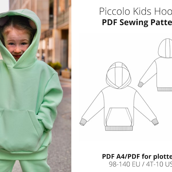 Kinder Hoodie PDF Schnittmuster