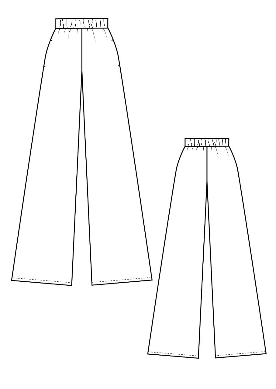 Wide Leg Trousers PDF Pattern | Etsy