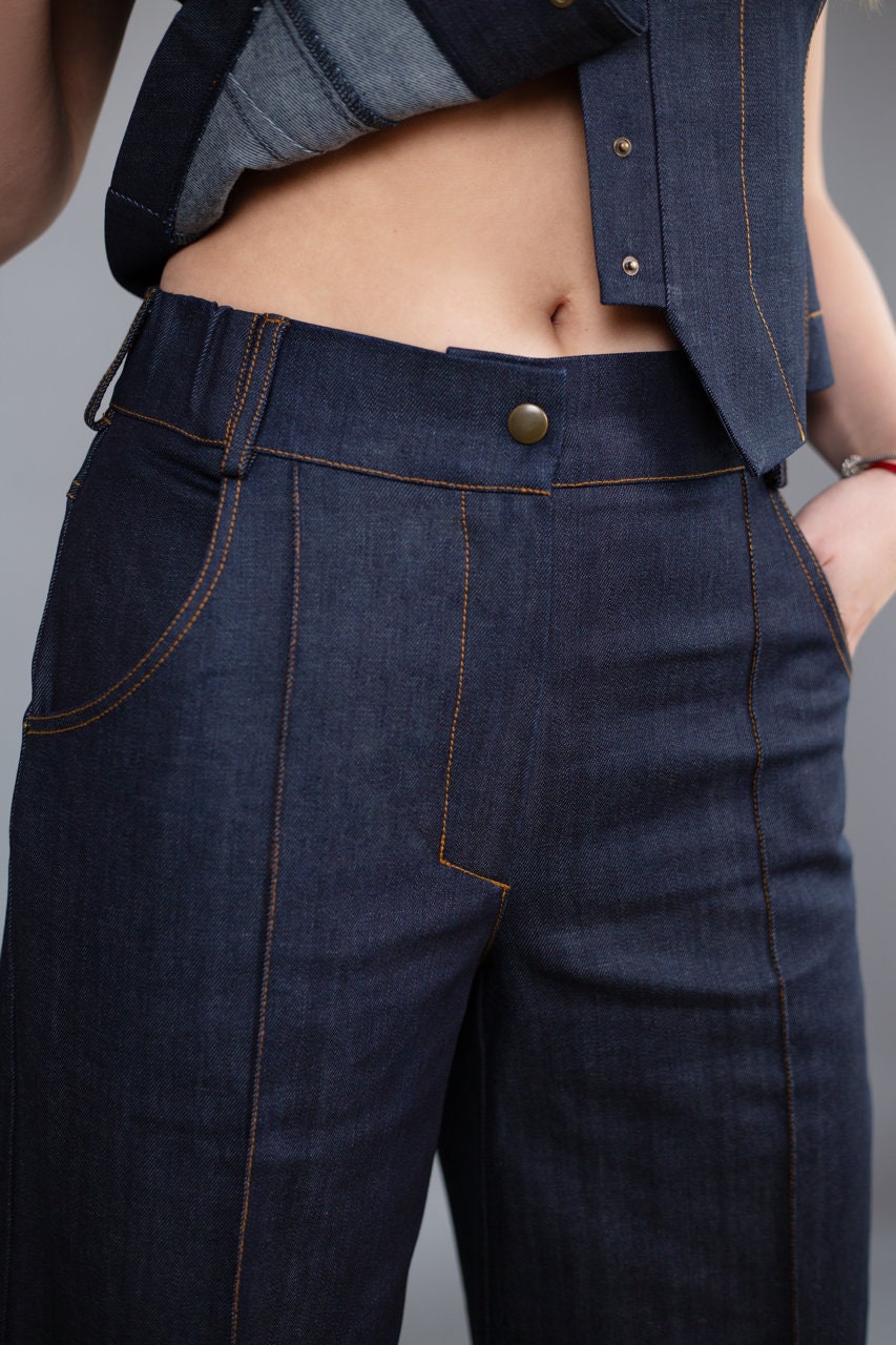 Wide Leg Jeans PDF Sewing Pattern / Instant Download - Etsy